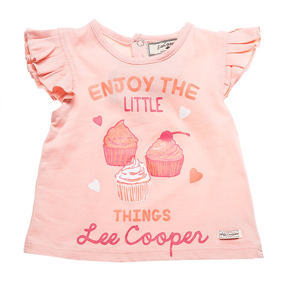 Lee Cooper - Tricou maneca scurta bebe Enjoy roz somon
