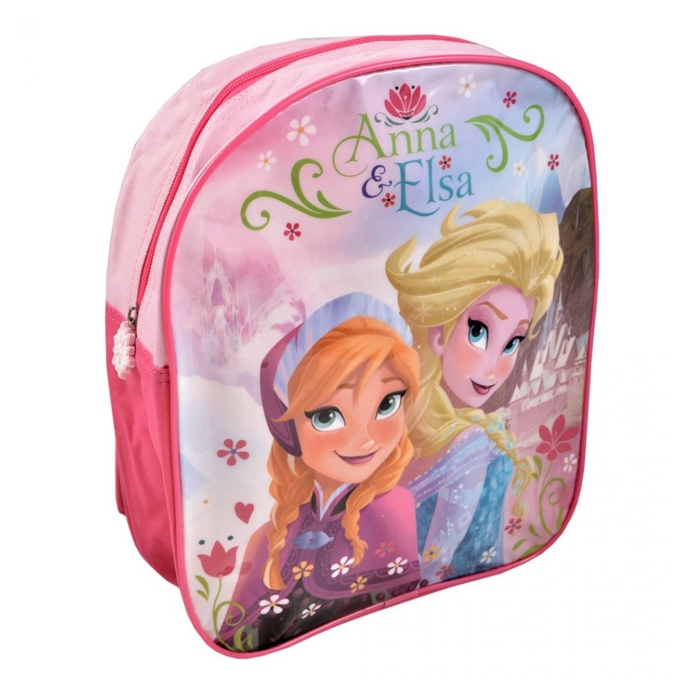 Ghiozdan gradinita, desene animate Frozen, Anna si Elsa, rucsac copii, geanta gradinita, multicolor 31 x 26.5 x 10 cm