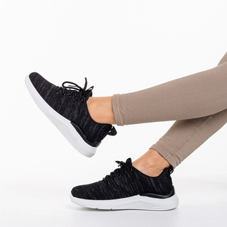 Black Friday - Reduceri Pantofi sport dama negri din material textil Thiago Promotie