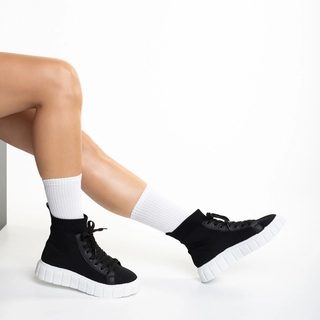 Black Friday - Reduceri Pantofi sport dama negri din material textil Indya Promotie