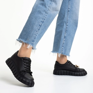 Black Friday - Reduceri Pantofi sport dama negri din piele ecologica Ravin Promotie