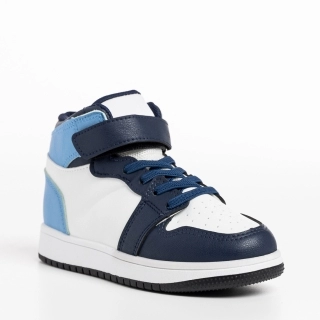 Spring Sale - Reduceri Pantofi sport copii albastri cu alb din piele ecologica Haddie Promotie