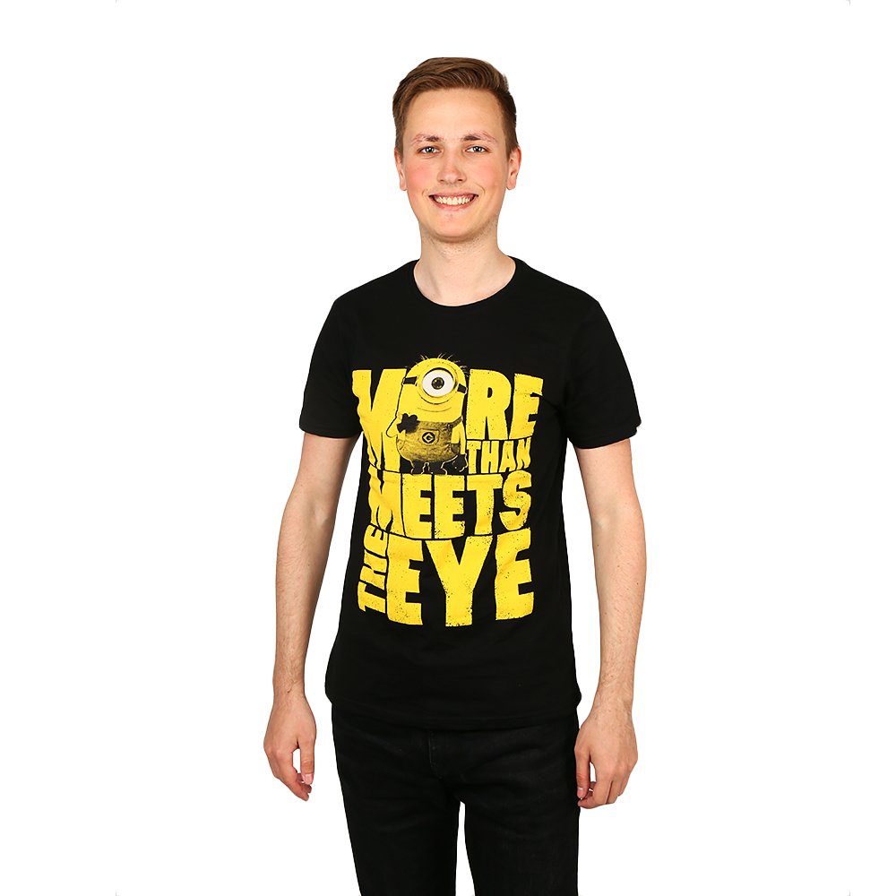 Tricou barbati Minions More Than Meets negru