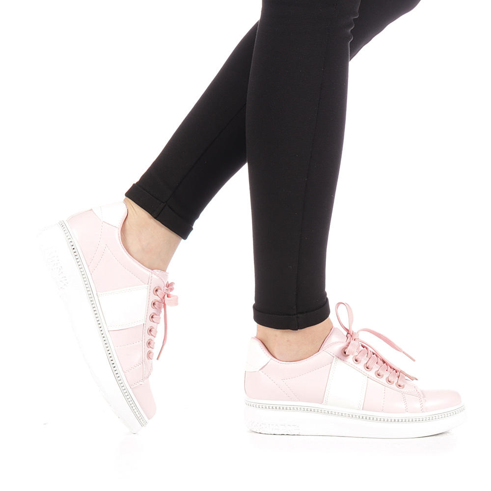 Pantofi sport dama Alliance roz cu alb