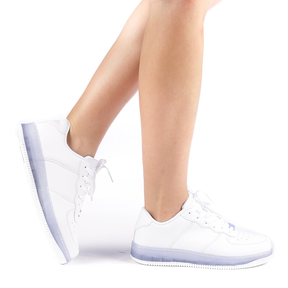 Pantofi sport dama Monica alb cu albastru kalapod.net imagine 2022 13clothing.ro