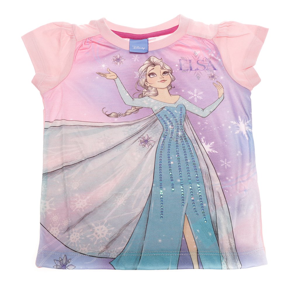 Tricou fete Frozen Elsa Sublimation roz