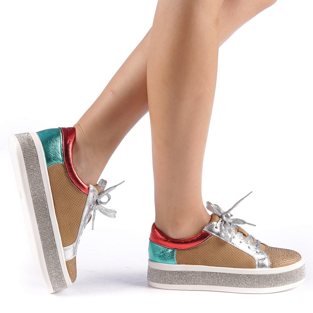 Pantofi sport dama Flavia camel