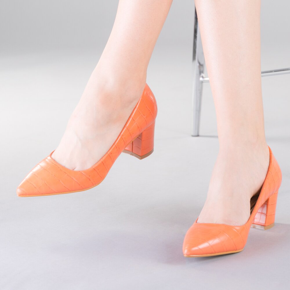 Pantofi dama Mara portocalii