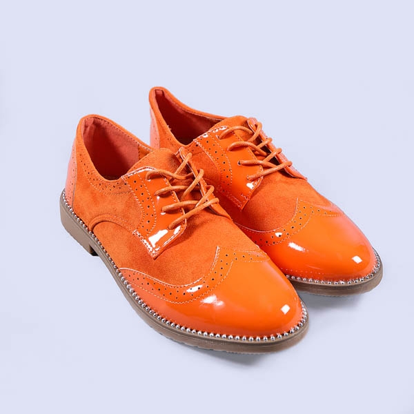 Pantofi casual dama Basma portocalii