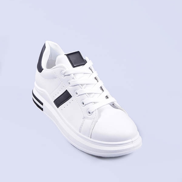 Pantofi sport dama Bridge albi cu negru