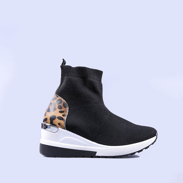 Pantofi sport dama Haven negri leopard