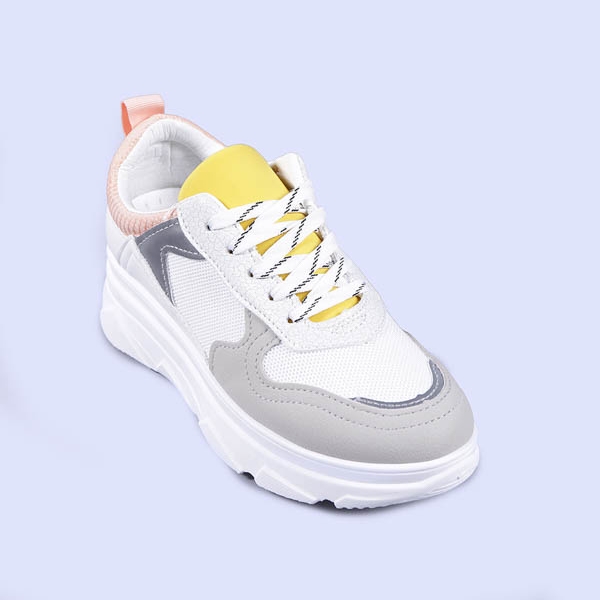 Pantofi sport dama Leticia albi cu roz