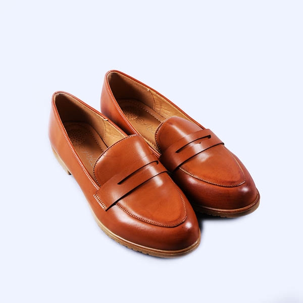 Mocasini dama Geanina camel