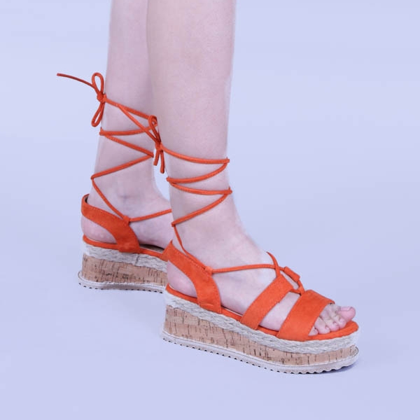 Sandale dama Afina portocalii kalapod.net imagine 2022 13clothing.ro