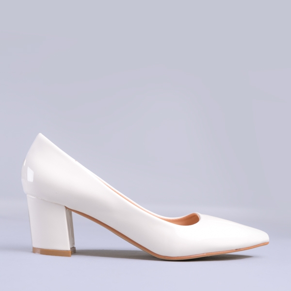 Pantofi dama Mirela albi