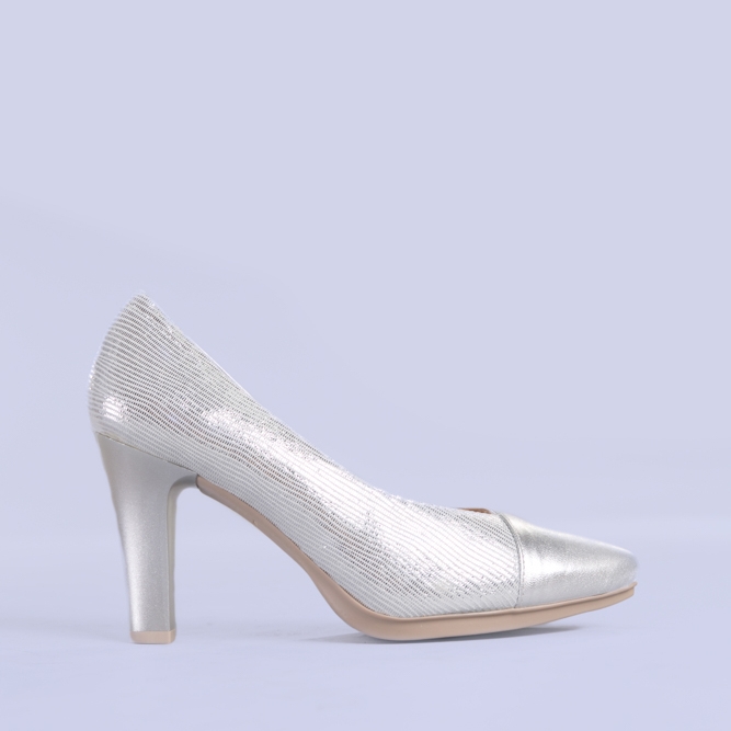 Pantofi dama piele Pavia argintii