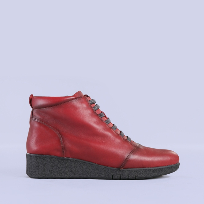 Pantofi casual piele Lova rosii