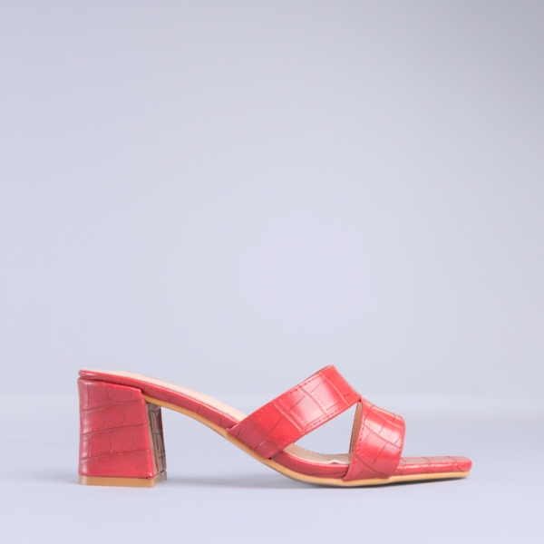 Papuci dama Melania rosii
