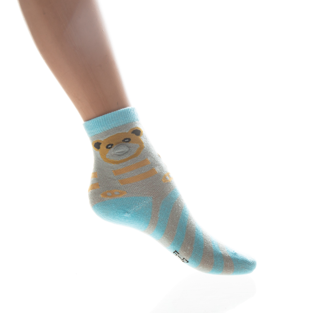 Σετ 2 τεμ Παιδικές κάλτσες με Χαρακτήρες σκούρο γκρί και σκούρο μπλε Μεγ 6-12