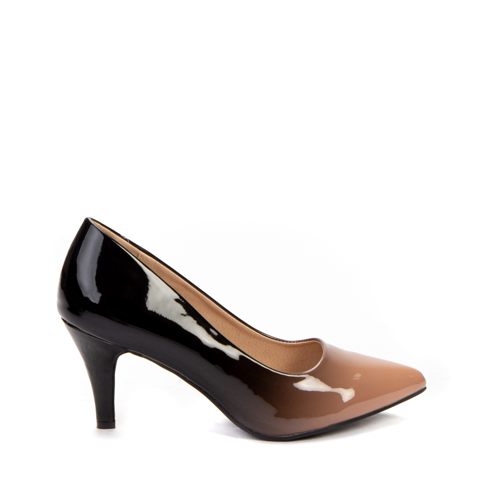 Pantofi dama Nusha negri cu khaki