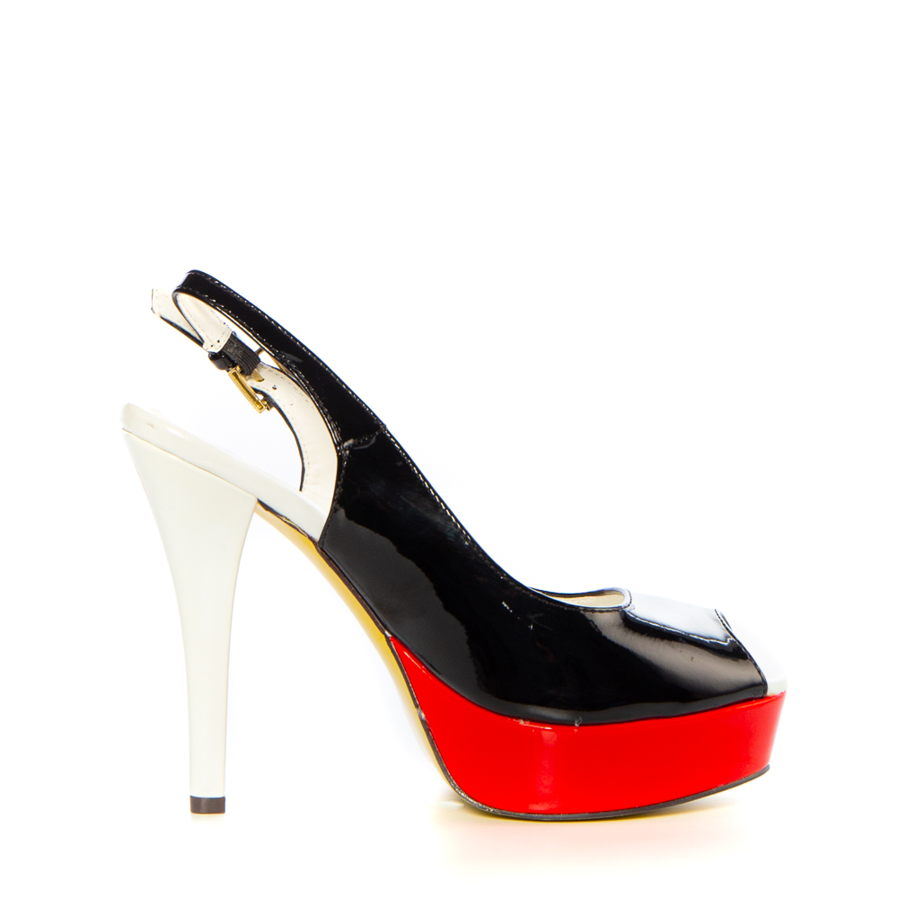 Sandale dama Jennika black&red