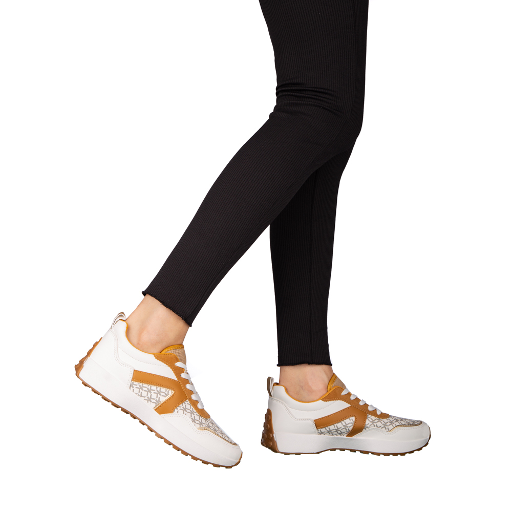 Pantofi sport dama albi din piele ecologica Mirafa Incaltaminte Dama 2023-03-24