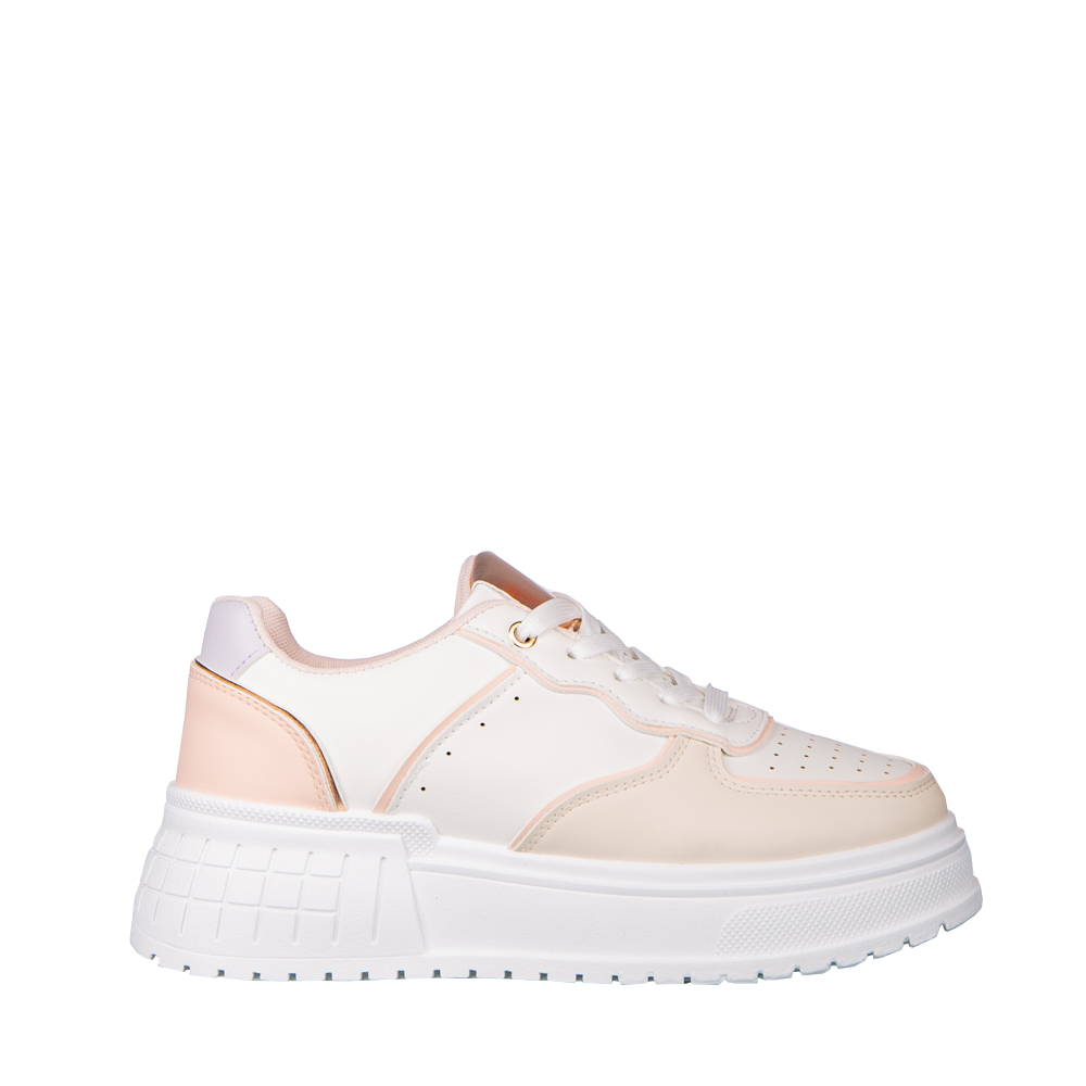 Pantofi sport dama roz din piele ecologica Orozo - 3 | YEO