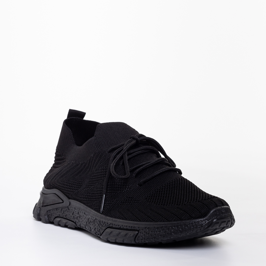 Pantofi sport barbati negri din material textil Todozi