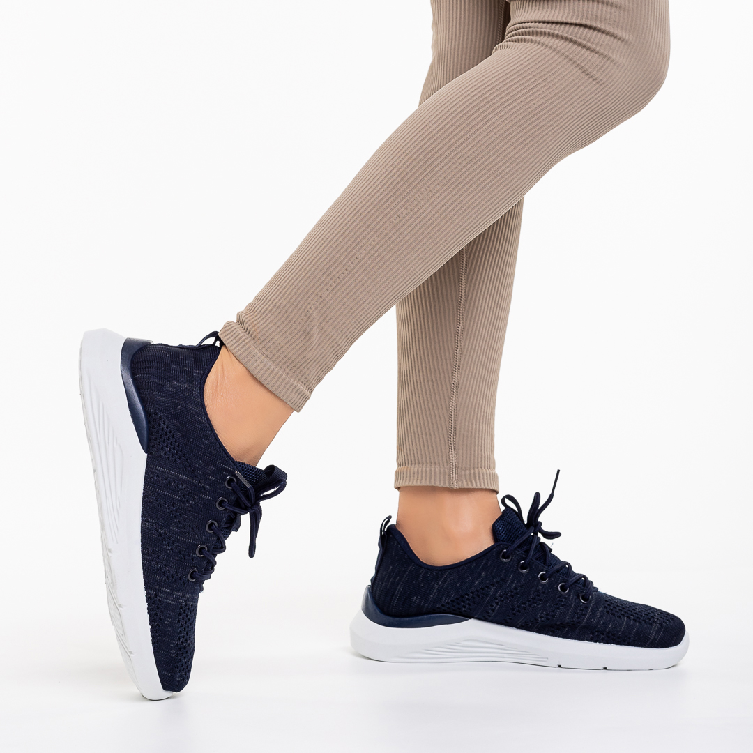 Pantofi sport dama albastri din material textil Thiago kalapod.net imagine reduceri