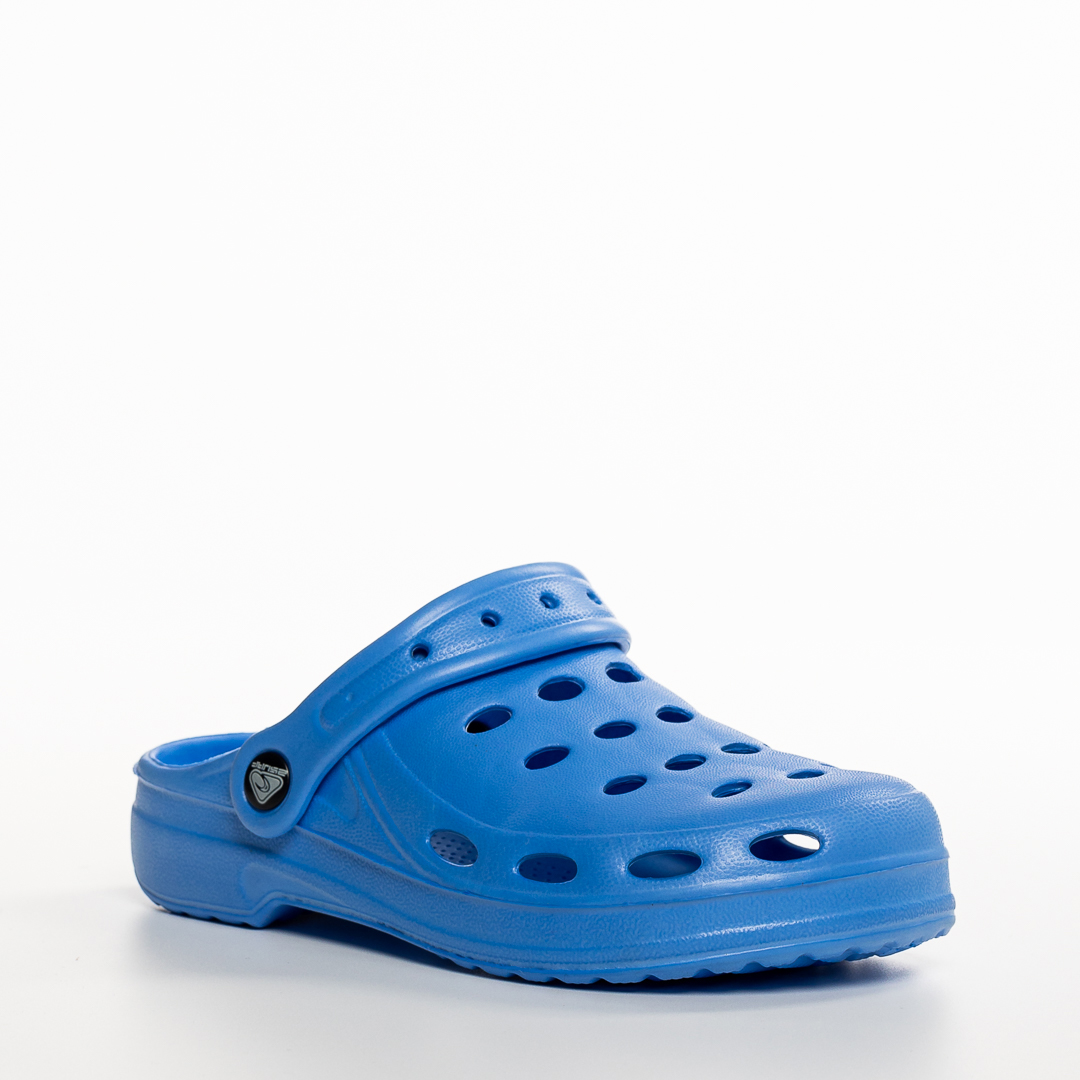 Papuci copii albastri din material sintetic Theona Incaltaminte Copii 2023-03-19