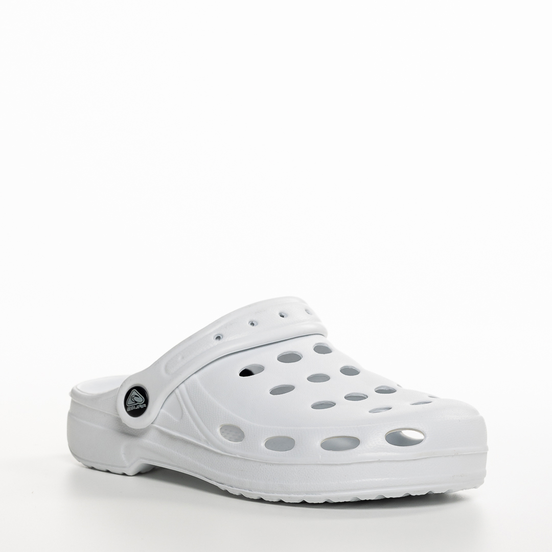 Papuci copii albi din material sintetic Theona Incaltaminte Copii 2023-03-19