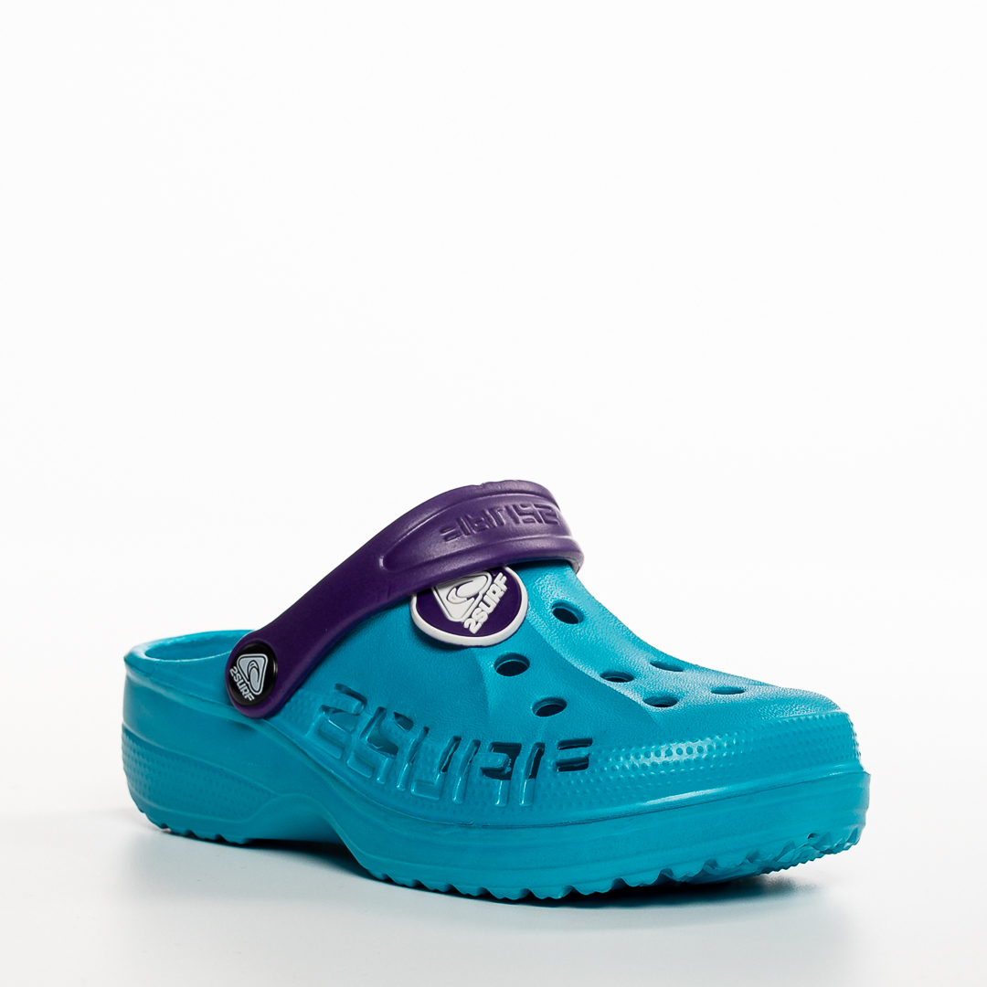 Papuci copii albastri deschis din material sintetic Harvey Incaltaminte Copii 2023-03-21
