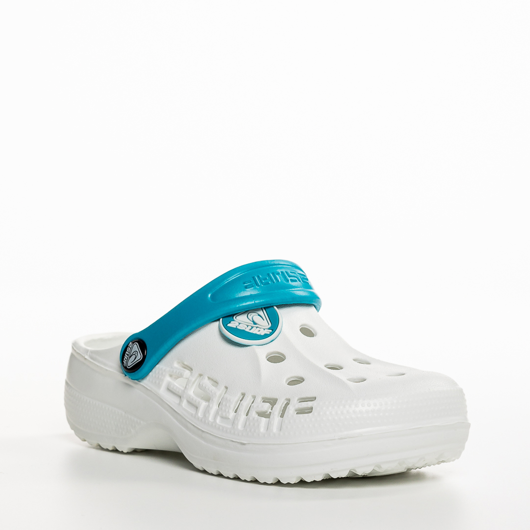 Papucii copii albi din material sintetic Harvey kalapod.net imagine reduceri
