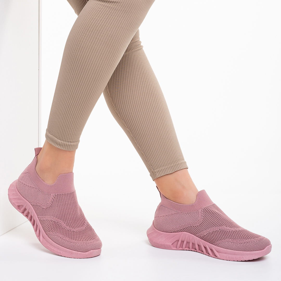Pantofi sport dama roz din material textil Aceline kalapod.net imagine reduceri