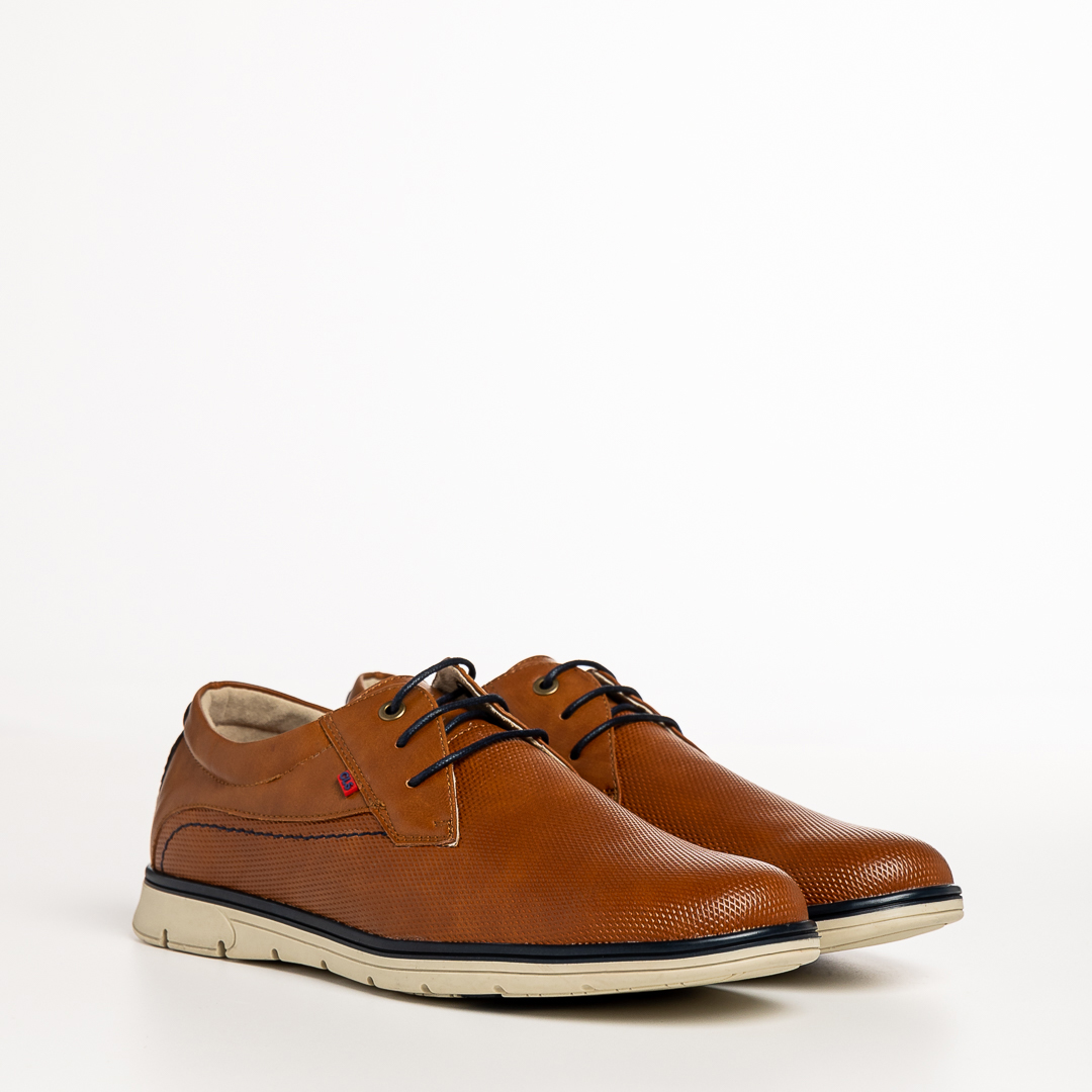 Pantofi barbati maro din piele ecologica Declan