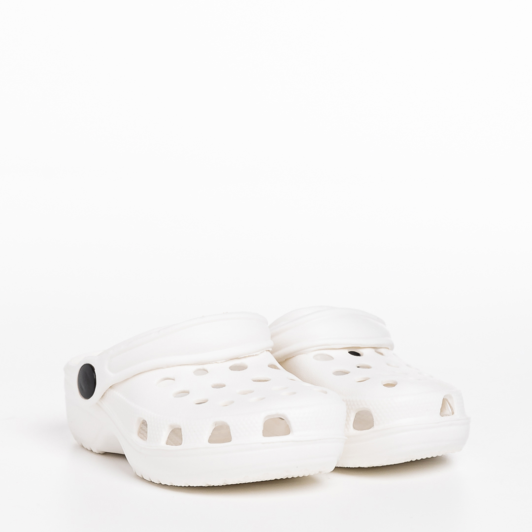 Papuci copii albi din material sintetic Gigi Incaltaminte Copii 2023-03-19