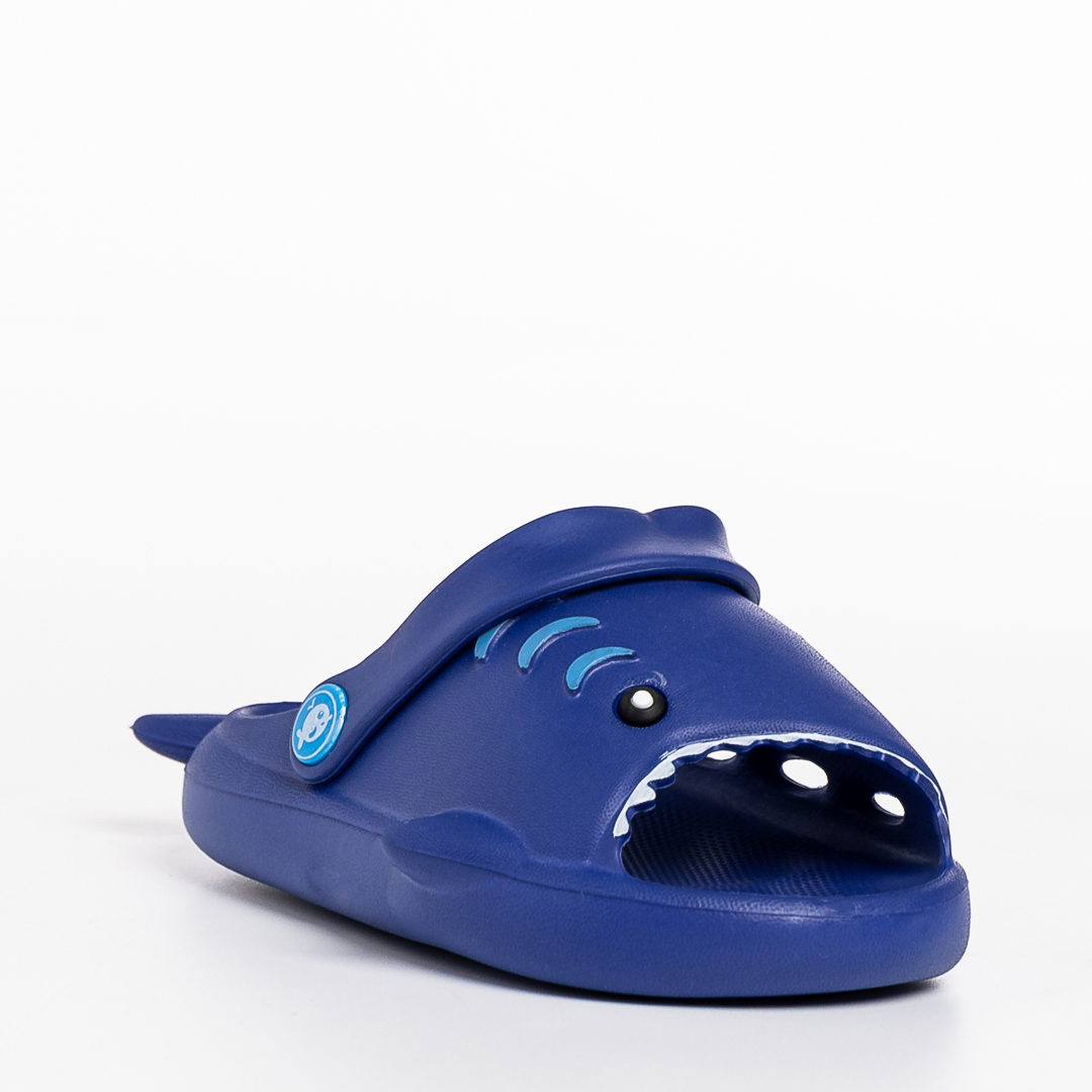 Papuci copii albastru inchis din material sintetic Rhina Incaltaminte Copii 2023-03-19