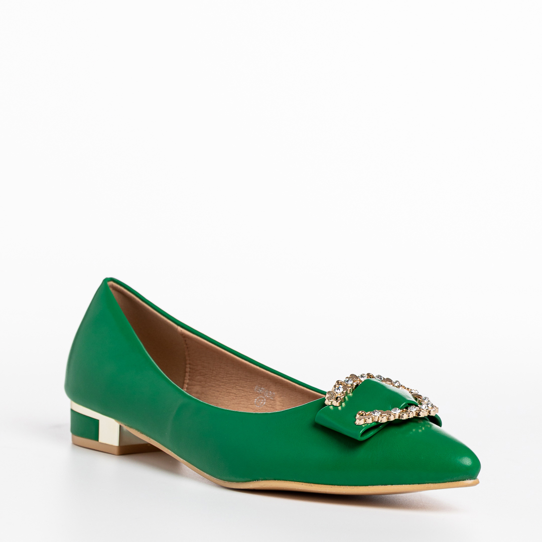 Pantofi dama verzi din piele ecologica Palma