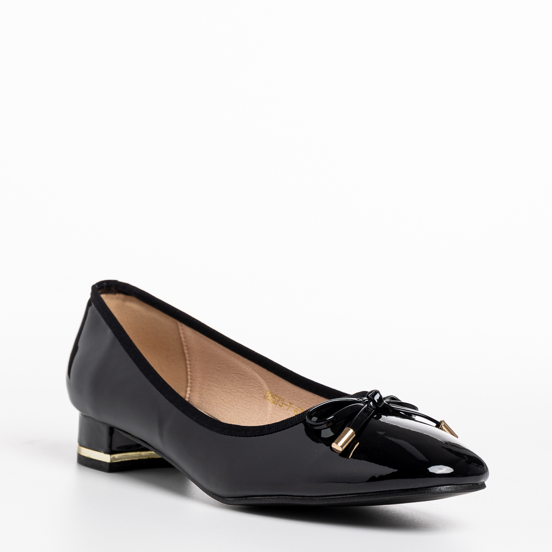 Pantofi dama negri din piele ecologica lacuita Rosita kalapod.net imagine reduceri