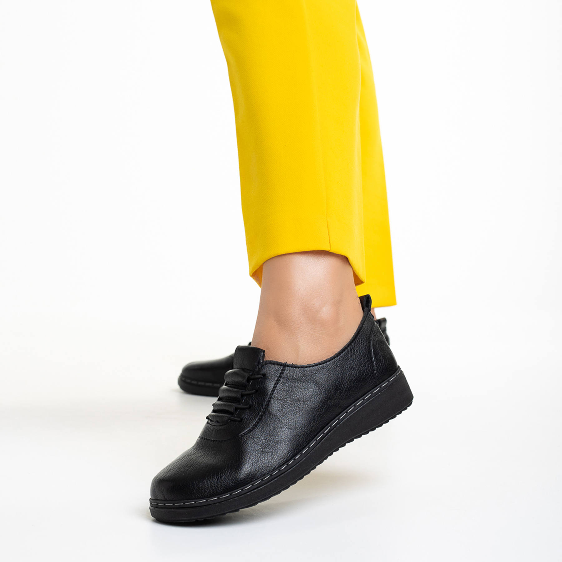 Pantofi dama negri din piele ecologica Atara kalapod.net imagine reduceri
