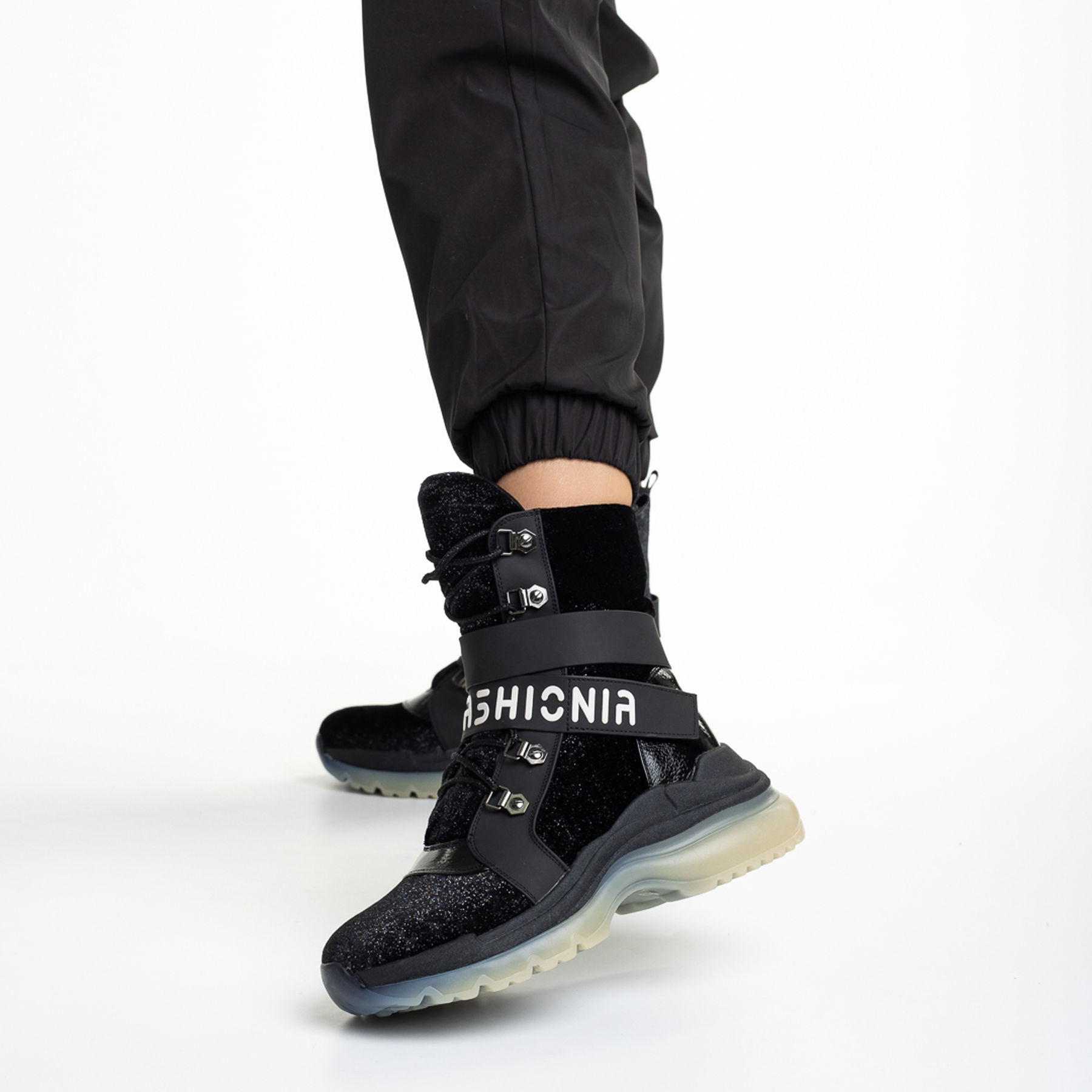 Pantofi sport dama negri din material textil Raizy