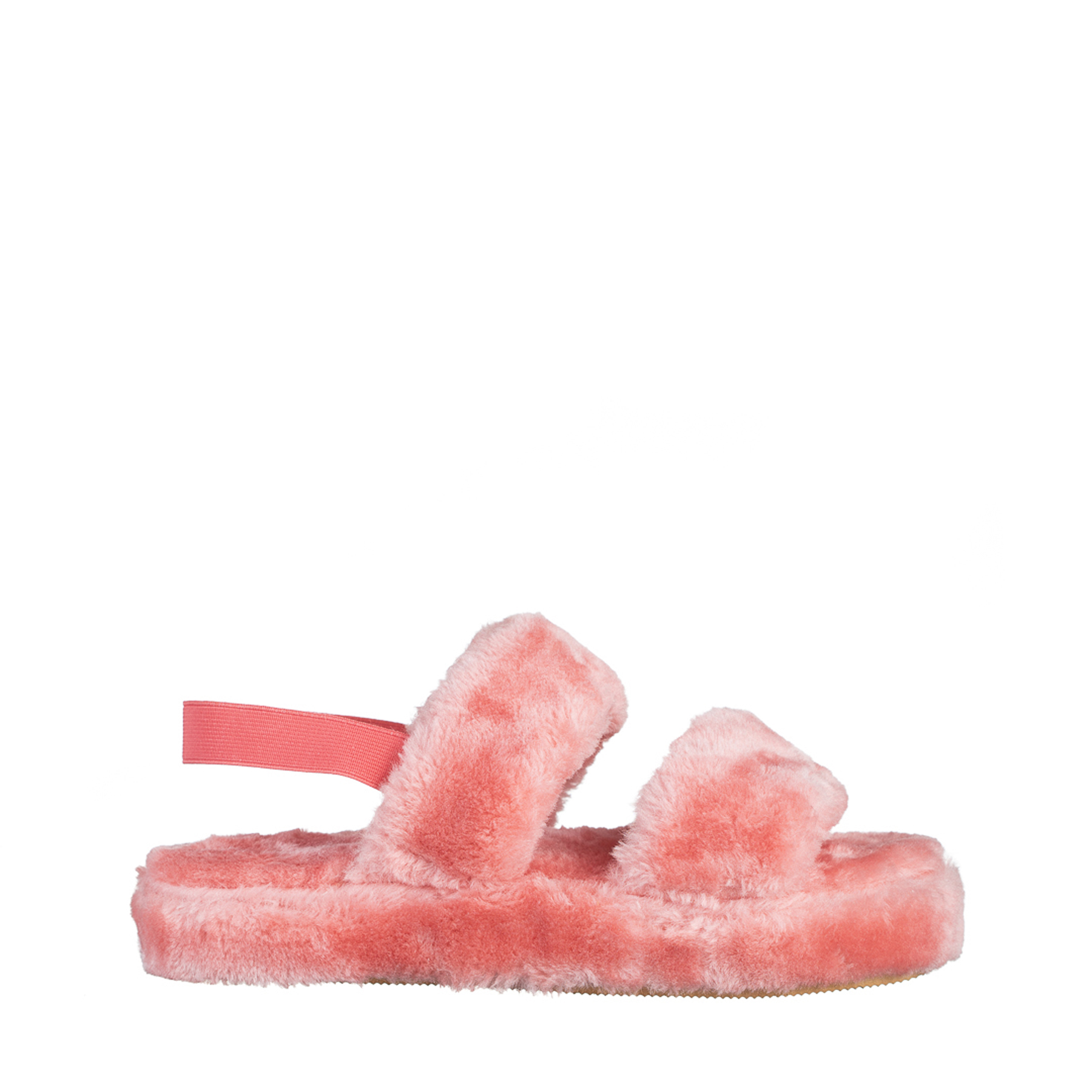 Papuci dama roz din blana sintetica Reneka image5