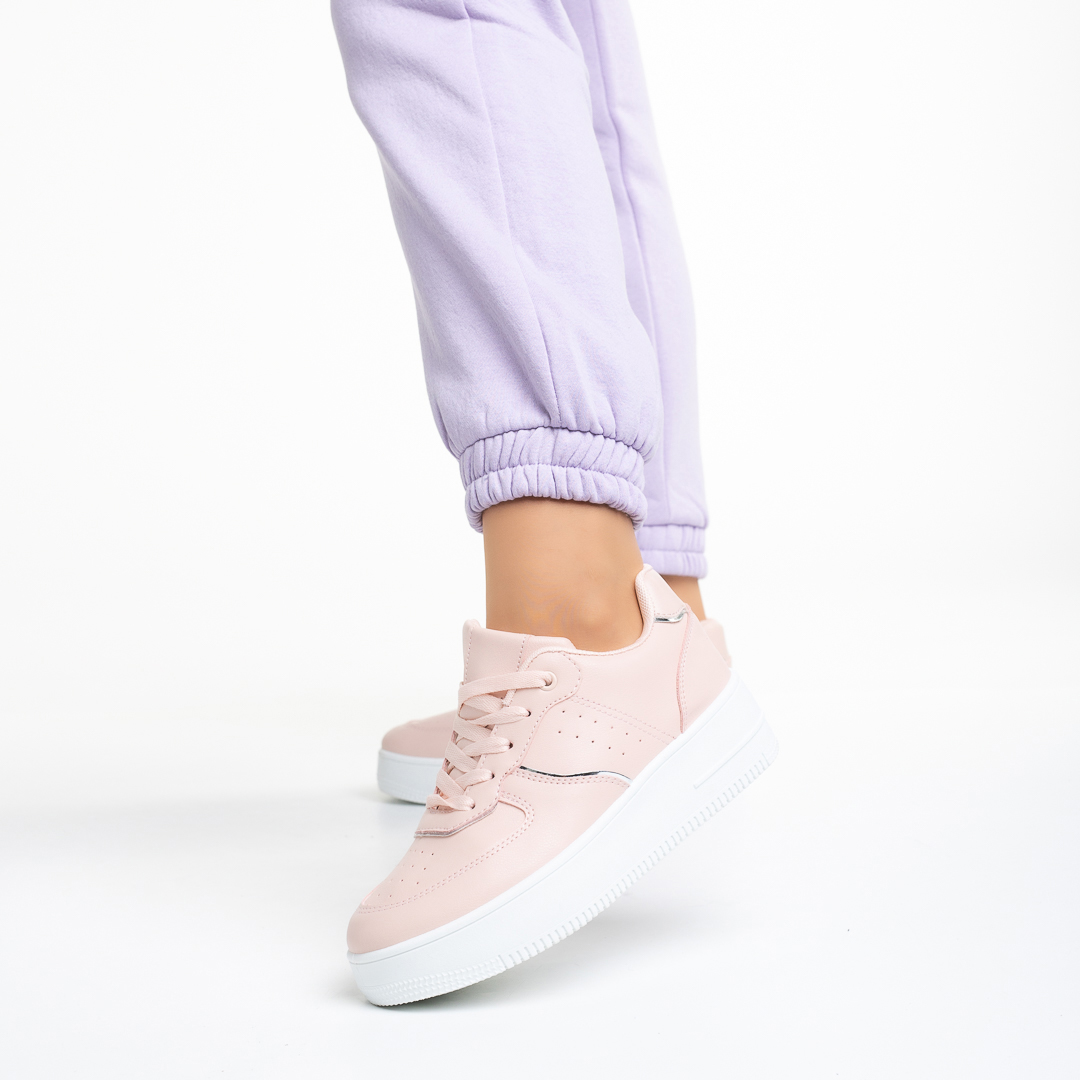 Pantofi sport dama roz din piele ecologica Hollie
