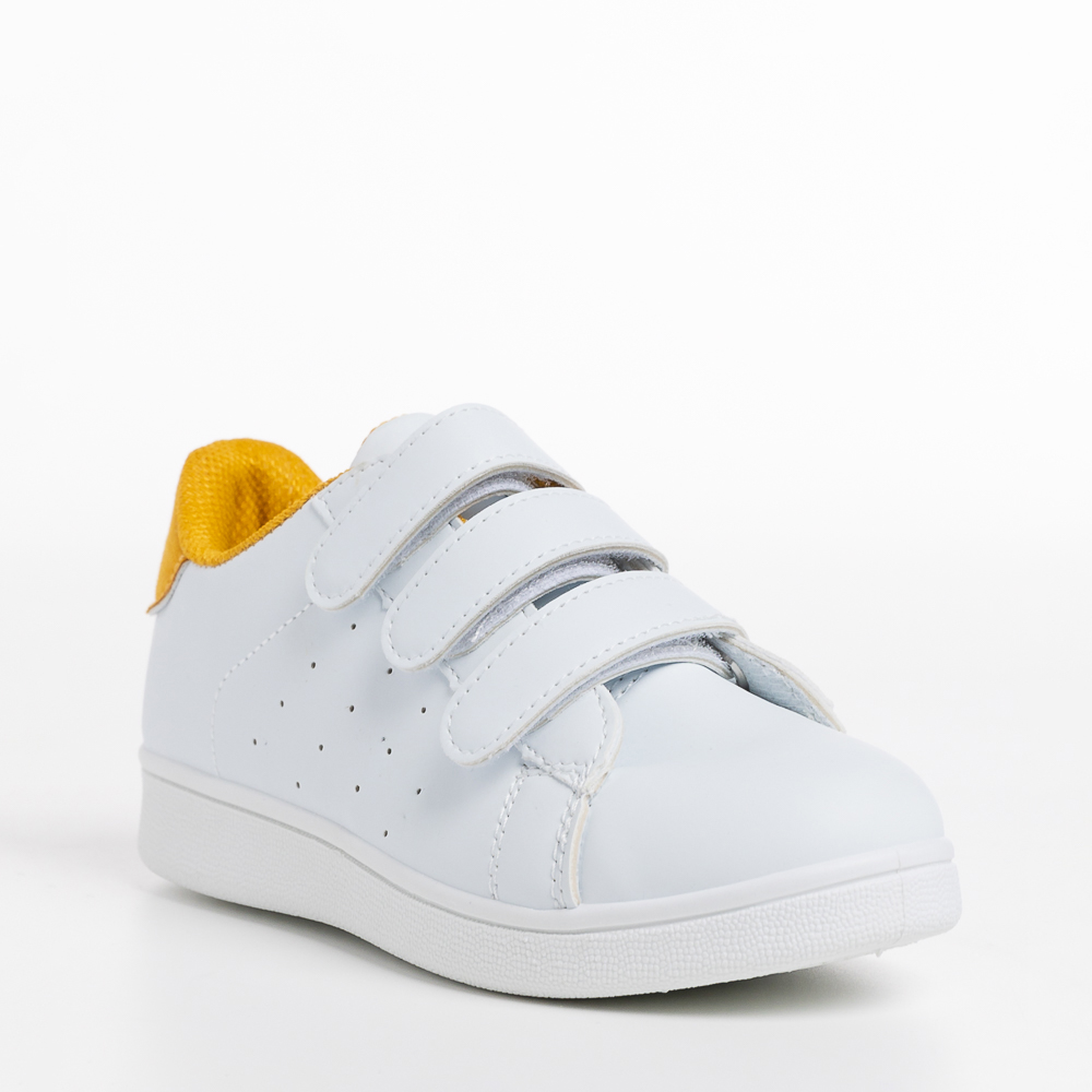 Pantofi sport copii Lamy albi cu galben