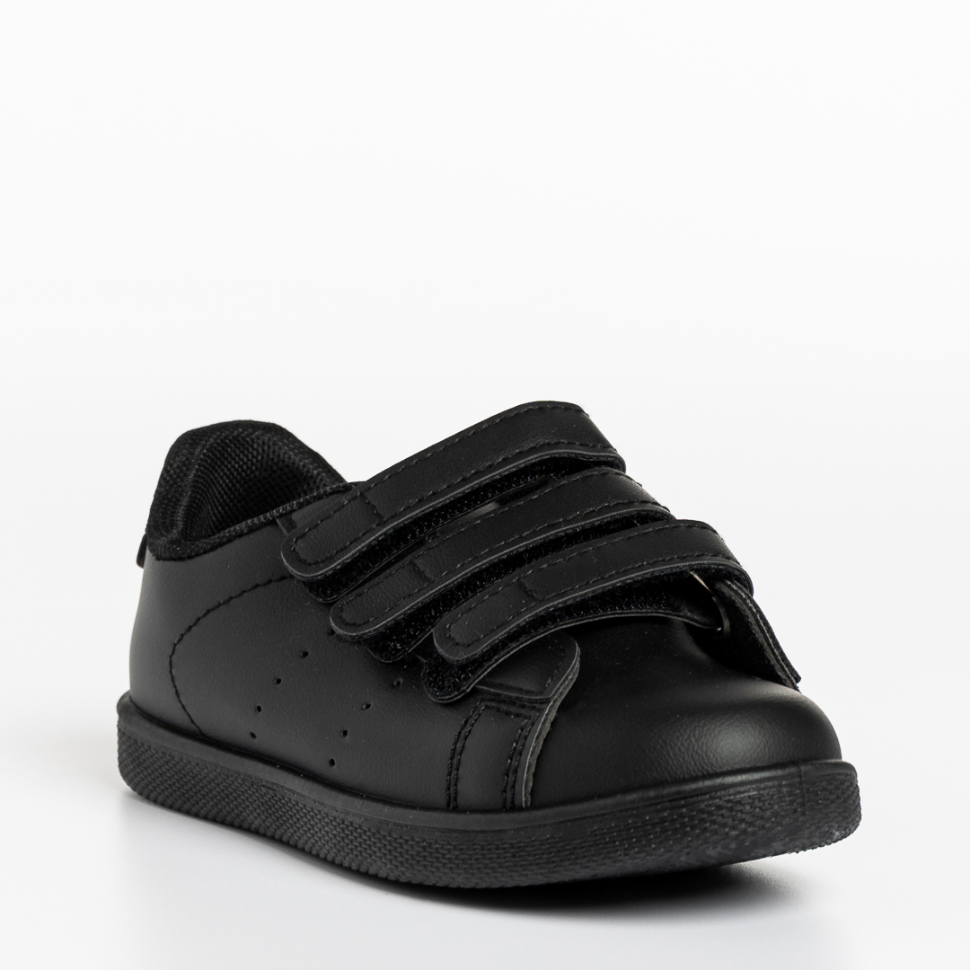 Pantofi sport copii negri din piele ecologica Frost Incaltaminte Copii 2023-03-21