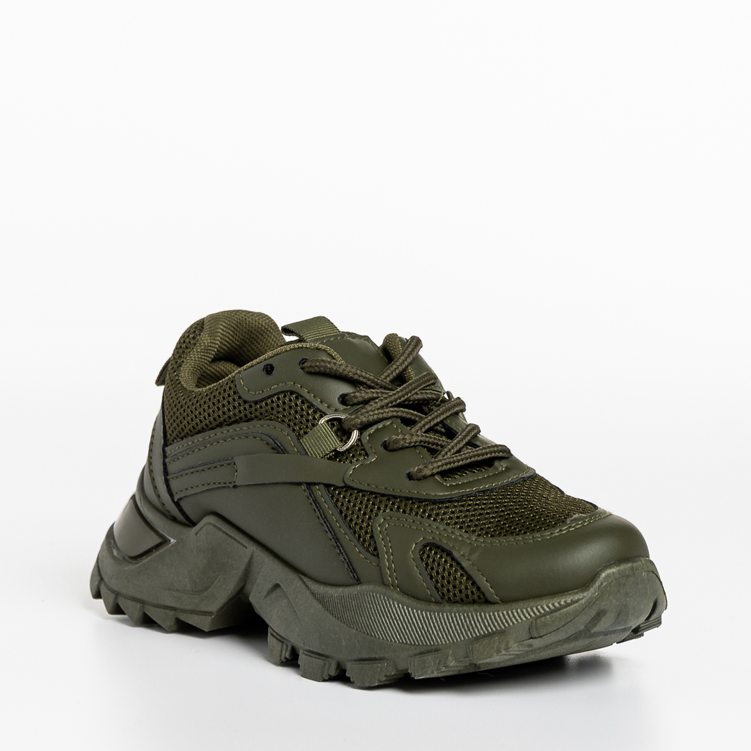 Pantofi sport copii verzi din material textil Vincent Incaltaminte Copii 2023-03-21