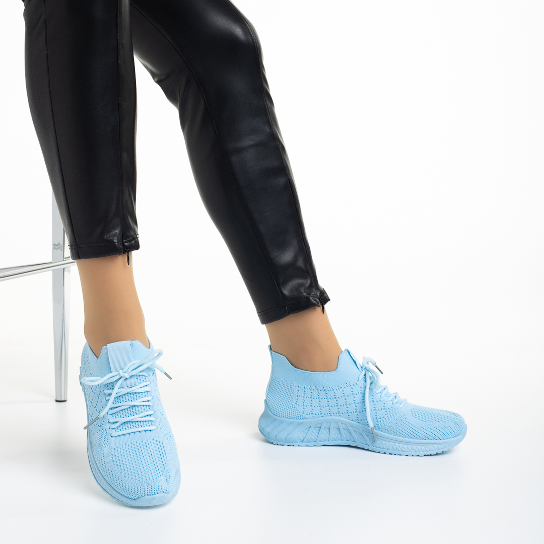 Pantofi sport dama albastri deschis din material textil Kassidy Incaltaminte Dama 2023-03-24