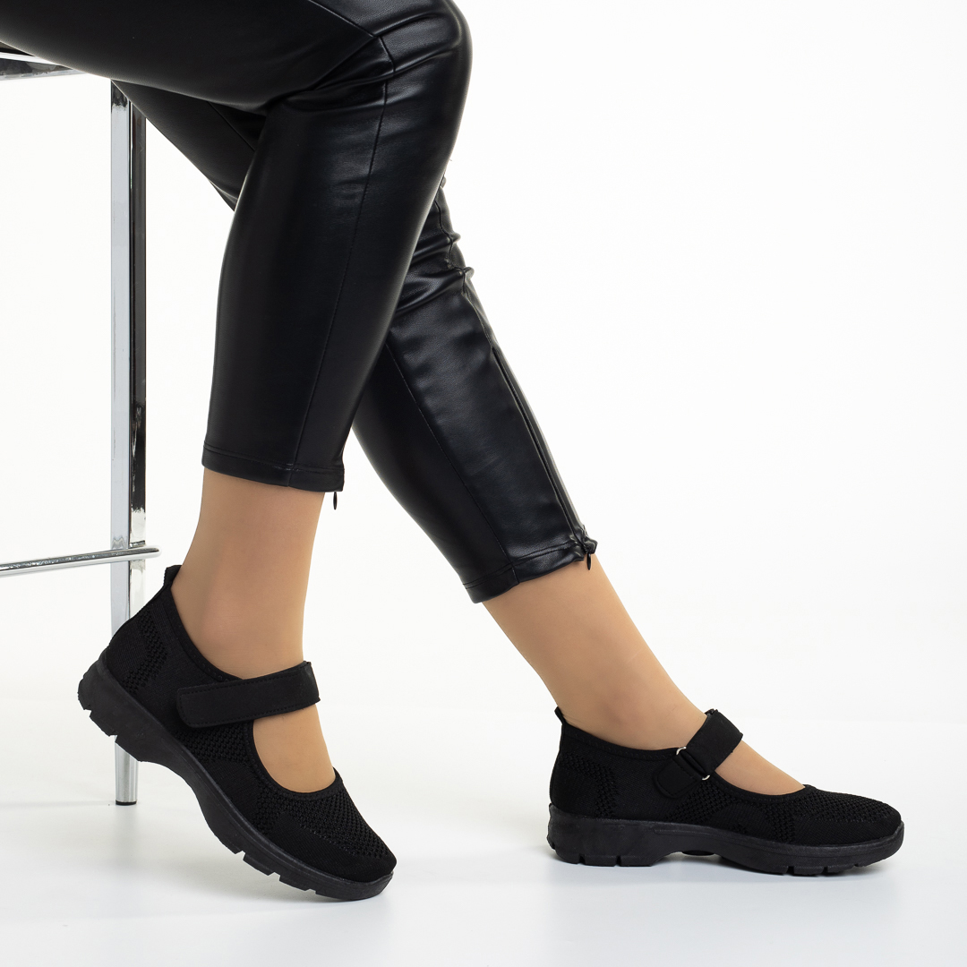 Pantofi sport dama negri din material textil Brighid
