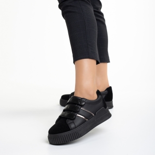 Pantofi sport dama negri din piele ecologica Oakley
