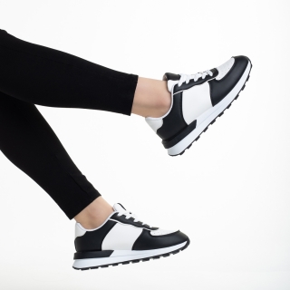 Marea lichidare de iarna - Reduceri Pantofi sport dama negri din piele ecologica Imaya Promotie